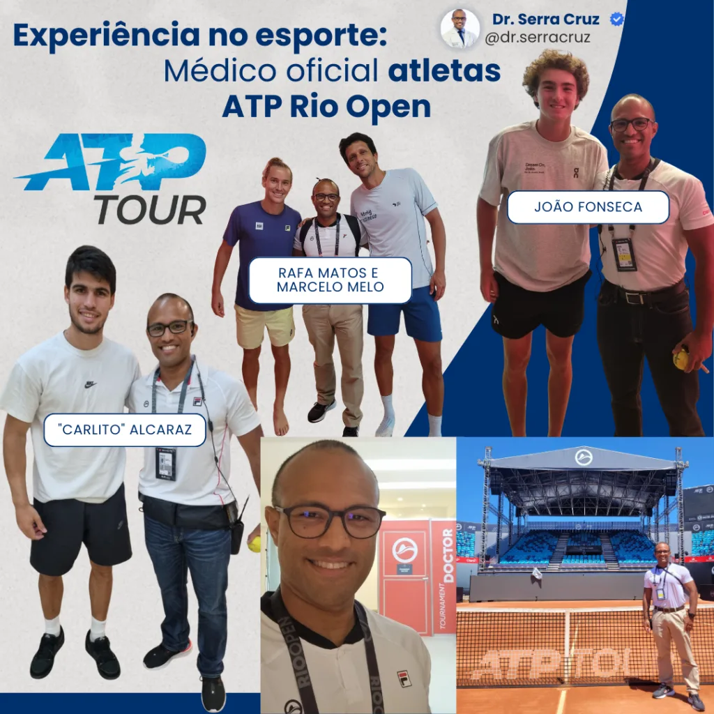 Experiência no esporte: Médico ATP Rio Open de tênis