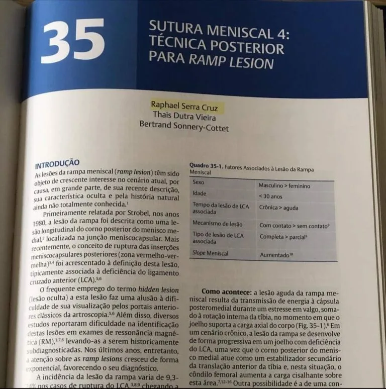 Livro O menisco
