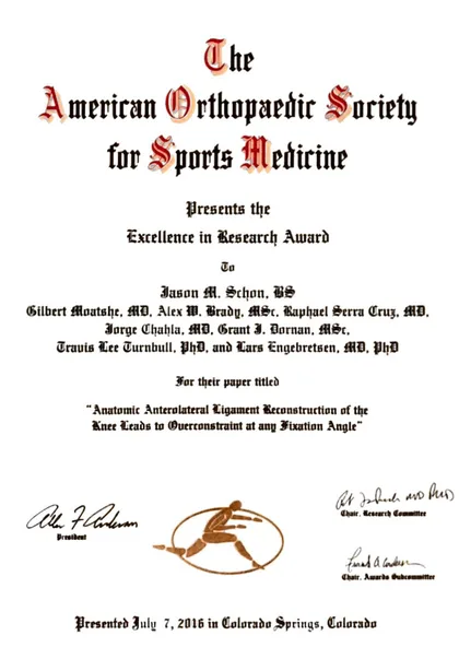 Certificado AOSSM